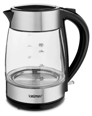 Obrázok produktu pre Zelmer ZCK8011, 1,7 L, 2200 W, Čierna, Nerezová oceľ, Sklo, Indikátor úrovne vody, Zabezpečenie proti prehriatiu