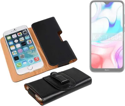 Produktbild von K-S-Trade Schützhülle Handyhülle kompatibel mit Xiaomi Redmi 8 Holster Gürtel Tasche Schutzhülle Handy-Tasche Smartphone Case Seitentasche