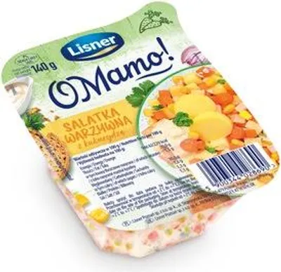 Zdjęcie produktu dla O Mamo! Sałatka warzywna z kukurydzą 140 g Lisner