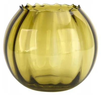 Produktbild von Krosno Glasvase 15,5 cm Optik Olivgrün