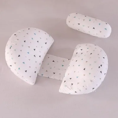 Productafbeelding van Ibenzoa® Verstelbaar zwangerschapskussen en comfortkussen – Ergonomisch ondersteunend kussen voor volwassenen, 100% holle katoenen vulling, afneembare wasbare hoes