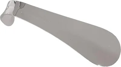 Produktbild von Komfortschuhanzieher 15 cm aus Metall, verchromt mit praktischer Lochung / Schmitt Schuhbedarf