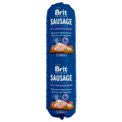 Obrázek produktu pro Salám BRIT Premium Dog Sausage Chicken & Rabbit 800 g