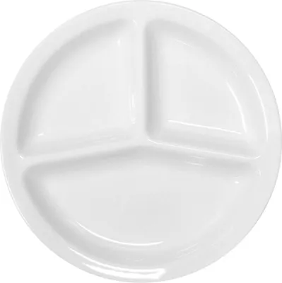 Produktbild von Saturnia 5630530 3-Fach-Teller Neapel aus weißem Porzellan, 30 cm