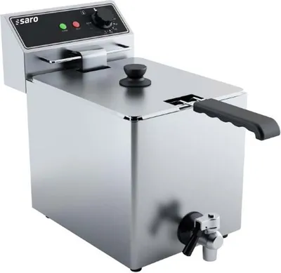 Produktbild von Saro Fritteuse mit 8 Liter - Edelstahl, Kaltzone, Sicherheitsthermostat, 3kW