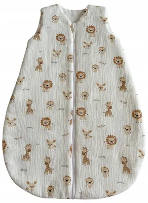 Produktbild von Musselin Babyschlafsack Baby 2.5 TOG mit Doppelreißverschluss 56-62 aus 100% Baumwolle