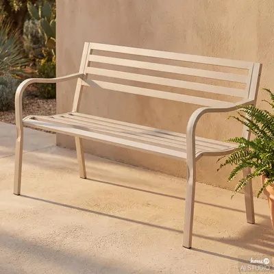 Produktbild von home24 Gartenbank - Stahl
