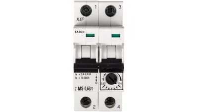 Obrázek produktu pro Spínač motoru 2P 0,18kW 0,4-0,63A Z-MS-0,63/2 248392