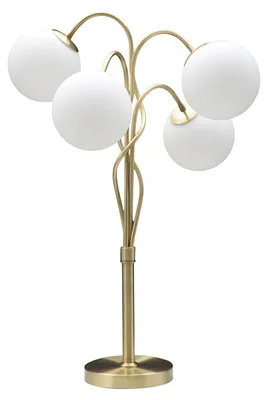 Produktbild von Mauro Ferretti Glamy Stehlampe Weiß Gold 53x74cm 4xE14 40W