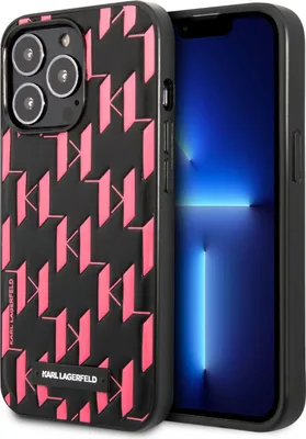 Obrázek produktu pro Karl Lagerfeld Klhcp13Lmnmp1P Iphone 13 Pro / 13 6,1" Pevný Kryt Růžový/Růžový Monogram Plaque