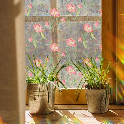Produktbild von 3D Fensteraufkleber Blume - Regenbogen Klaproos - Modell WP005