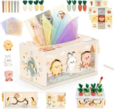 Image de Jouets pour bébés - 1 an - Jouets en bois Montessori - 3 ans