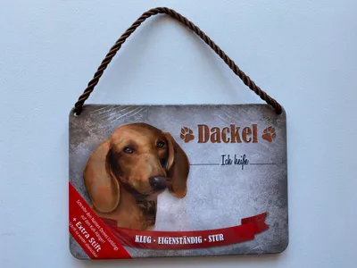 Produktbild von Kulthänger Blechschild Dackel KH-PET014