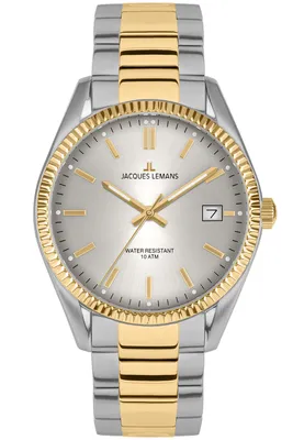 Produktbild von Jacques Lemans 50-4J Damen-Armbanduhr Derby Bicolor/Hellgrau