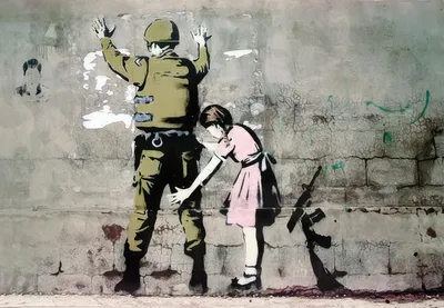 Produktbild von Banksy Poster Soldat und Mädchen + Original tesa Powerstrips« (1 Pack/20 Stk.)