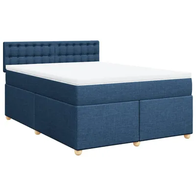 Produktbild von Boxspringbett mit Matratze Blau 160x200 cm Stoff