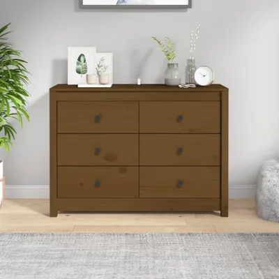 Produktbild von vidaXL Beistellschrank Honigbraun 100x40x72 cm Massivholz Kiefer