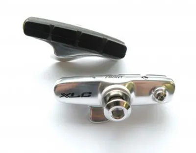 Zdjęcie produktu dla Zestaw 4 klocków hamulcowych XLC Cartridge BR-R02, 55 mm, srebrny/niebieski do włókna węglowego