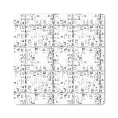 Produktbild von MuchoWow® Mauspad Mousepad Stadtplan - Muster - Schwarz und weiß 20x20 cm - Mousepads - Maus Mat - Pad - Mausunterlage - Desk Mat - Bureauartikeln