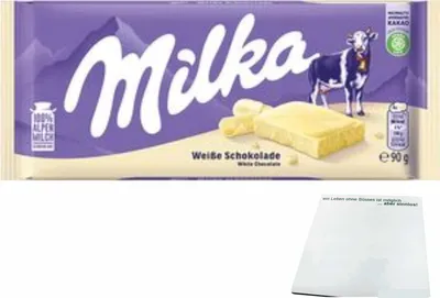 Produktbild von Milka Weisse (90g Tafel) + usy Block