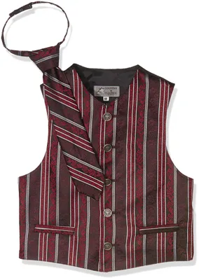 Produktbild von G.O.L. Jungen Anzugweste Trachten-Jacquard-Weste mit Krawatte, Rot (Rot 7), 98