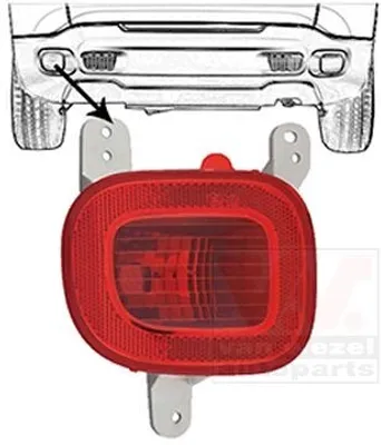 Produktbild von VAN WEZEL Nebelschlussleuchte 2128929 Links für FIAT Panda Schrägheck (312, 319)