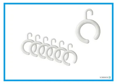Produktbild von 14 DUSCHVORHANGRINGE OFFEN BARRIEREFREI MIT Haken FÜR DUSCHVORHANG DUSCHVORHANGSTANGE (Weiß)