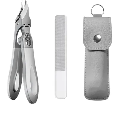 Produktbild von INF Nagelknipser mit Verlängerung und Glasfeile für eingewachsene Nägel Silber