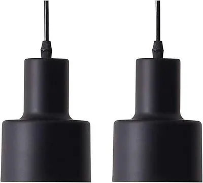 Zdjęcie produktu dla Lampa wisząca minimalistyczna E27 120 cm – zestaw 2 szt. czarna