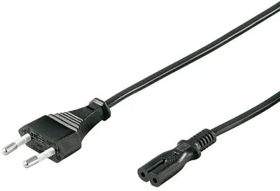 Produktbild von Hapena Netzkabel Eurostecker 5m 41050 gerade Stecker,schwarz