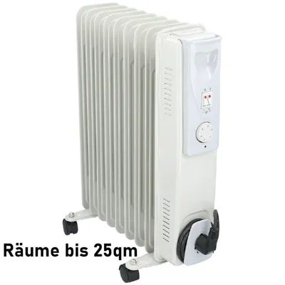 Produktbild von JUNG Ölradiator ALPINA elektrische Heizung mobile Elektroheizung 1500W Ölradiator, Heizung Elektro Energiesparend, Ölradiatoren, Ölheizung, Heizgerät