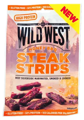 Produktbild von Wild West Steak Stripes Honey BBQ 60g