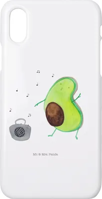 Produktbild von Mr. & Mrs. Panda Iphone 10 Handyhülle Avocado Tanzen - Weiß - Geschenk, Party, X, Singen, Handy, Fröhlich, Cover, Feier, Musik, Hülle
