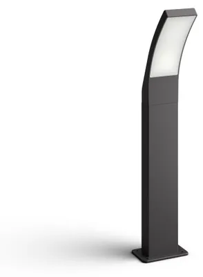Produktbild von Philips Splay Sockel-/Wegeleuchte, 12 W, Außensockel-/Pfostenbeleuchtung, Anthrazit, Metall, IP44, Terrasse, Garten, I