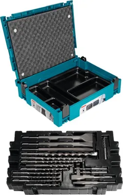 Produktbild von Makita SDS-PLUS Bohrer- und Meißelset im MAKPAC, 17 tlg. SDS-PLUS - Bohrer und Meißel - 17 teilig