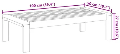 Zdjęcie produktu dla VidaXL 367620, Drewno akacjowe, Dorośli i dzieci, 1000 mm, 500 mm, 270 mm