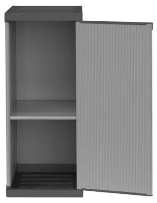 Image de Armoire en résine 1 porte avec étagère réglable (intérieur/extérieur) 34x40xH85 cm