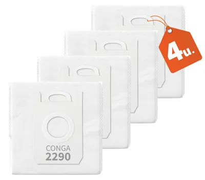 4 Staubsaugerbeutel für Cecotec Conga 2290, Premium-Zubehör