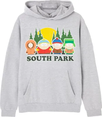Obrázok produktu pre South Park - Mikina s kapucňou pre mužov NS7663 (L) (sivá škvrnitá)