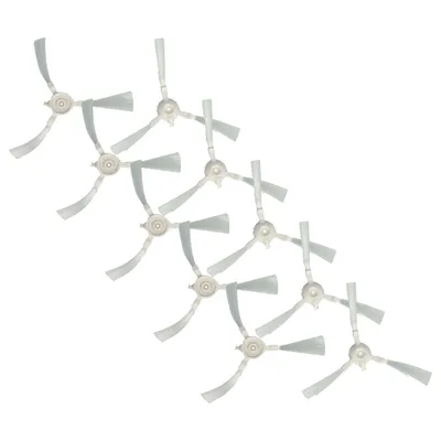Produktbild von vhbw 10x Seitenbürste kompatibel mit Rowenta X-plorer Serie 20 RR6825WH Saugroboter - Reinigungsbürsten Set, grau / blau, 3-armig