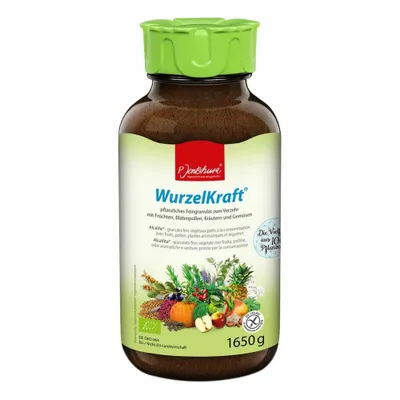 Produktbild von P. Jentschura Wurzelkraft | 1650 g | pflanzliches Feingranulat | 100 Zutaten | gluten- und laktosefrei |