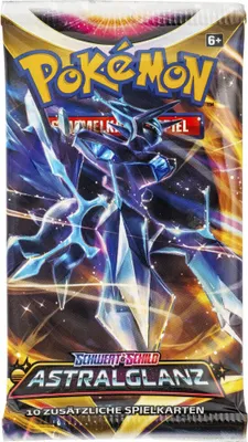 A booster pack for the Pokemon Trading Card Game, featuring artwork of a dragon-like Pokemon.