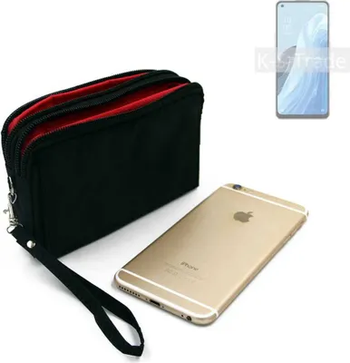 Produktbild von K-S-Trade Schutz Hülle Handy Hülle kompatibel mit Oppo Reno7 A 5G Gürteltasche Travelbag Handytasche mit Zusatzfächern, schwarz