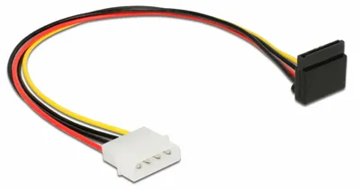 Zdjęcie produktu dla DeLOCK 85513, 0,3 m, Molex (4-pin), SATA 15-pin, Męska, Żeńska, Prosty