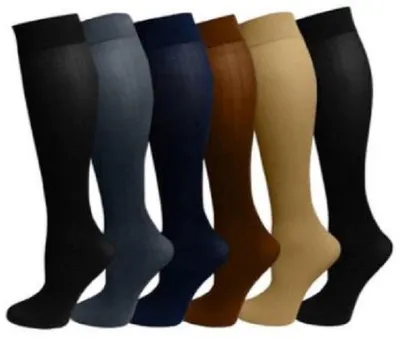 Produktbild von Dunkelblau Stützstrümpfe - Kompressionsstrümpfe - Sportsocken - S/M - 2 Paar - Kompression - Dunkelblau - Stützstrümpfe - Reisesocken - CHPN