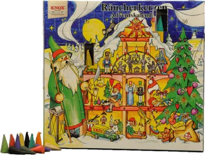 Produktbild von KNOX - Räucherkerzen Adventskalender Motiv Weihnachtshaus - Inhalt 24 Stück, Größe M (Standard) - 090000 20