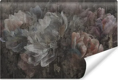 Produktbild von Muralo Vlies Fototapete abstrakte Pfingstrosen BLUMEN Malarei Retro Stil Br. 315cm x Hö. 210cm