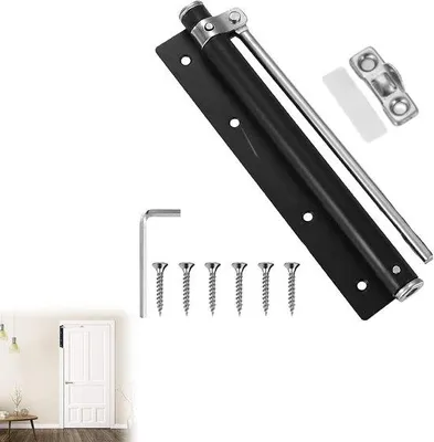 Produktbild von Automatische Deursluiting mit Verstellbarer Spannung - Schwarz, für Innentüren und Außentüren