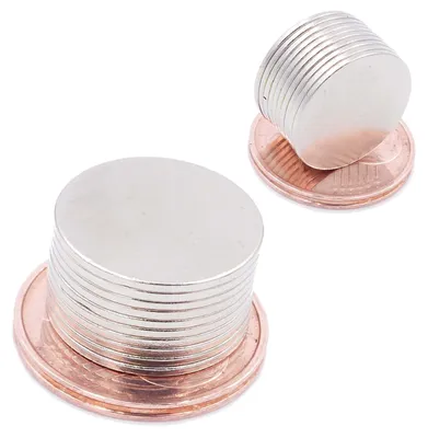 Produktbild von Aprilheld | 15 Scheibenmagnete 15x1 mm | N52 Klasse Neodym Magnete | Modellbau