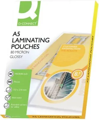 Immagine prodotto di Q-Connect® KF04106 Tasca in foglio - A5, 2x 80 mym, 100 pezzi
